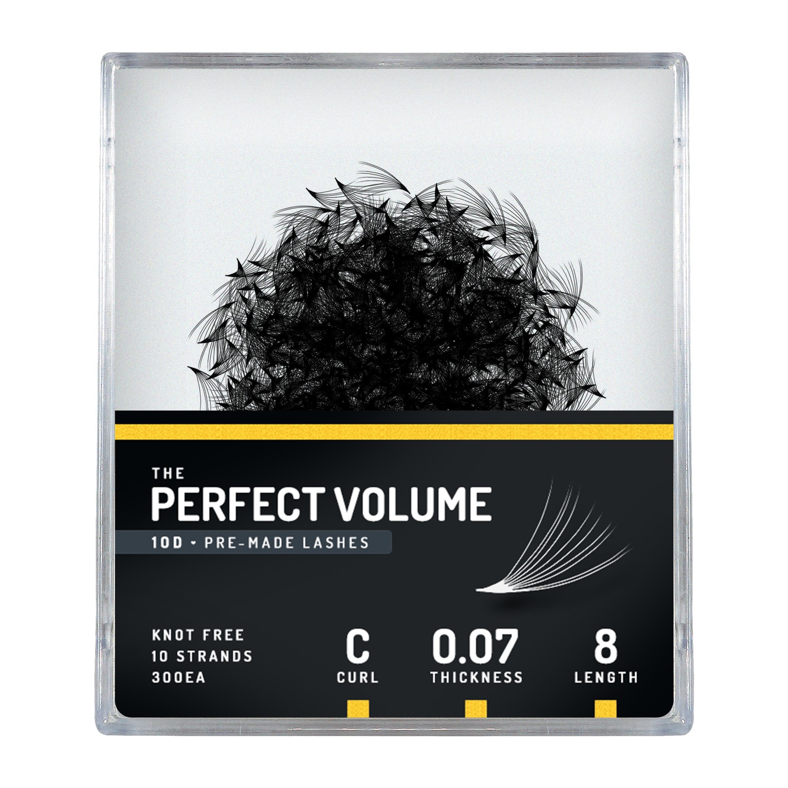 Volume parfait -  300 buchețele premade 10D -  8 mm, C, 0,07 mm