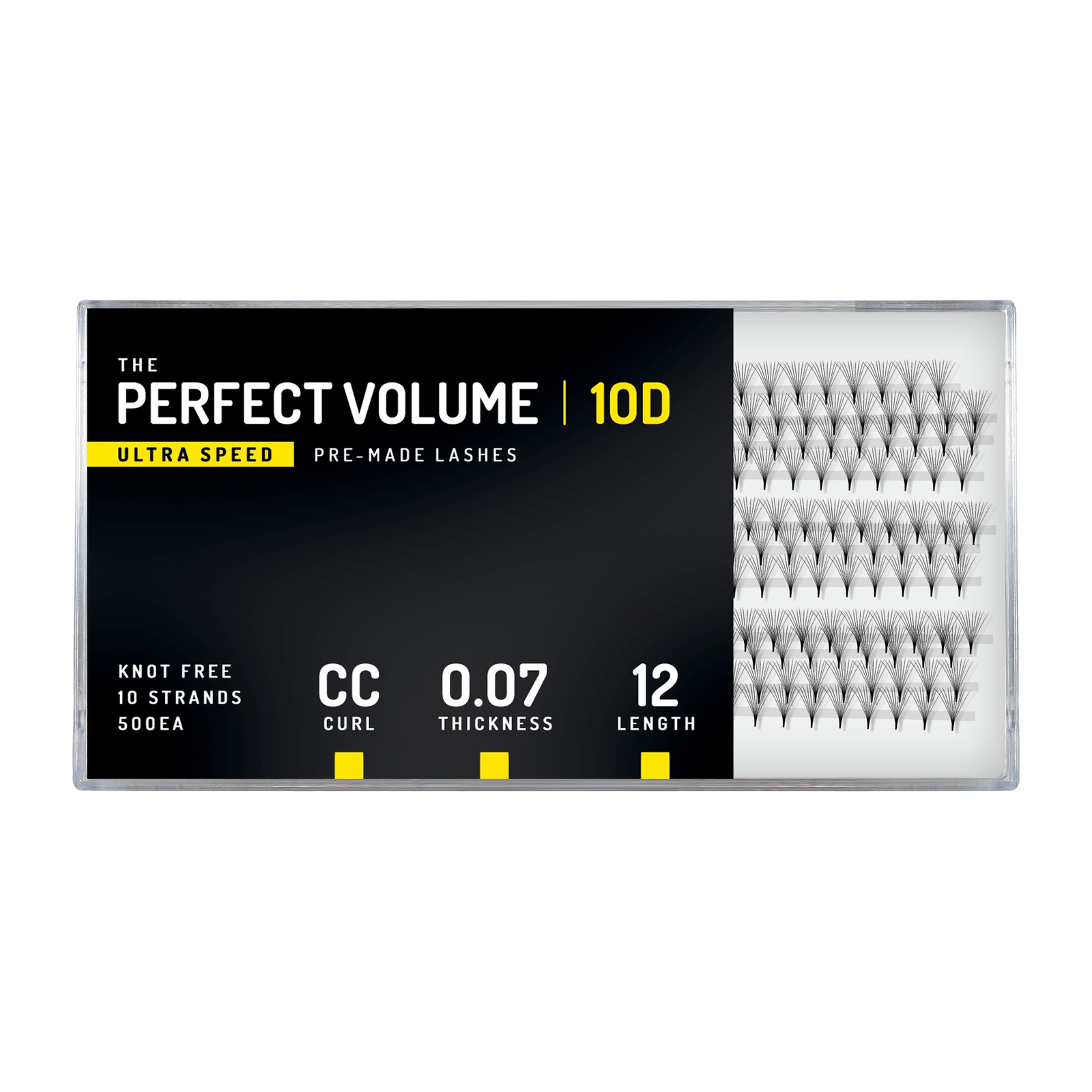 Volume Parfait Ultra Vitesse -  500 buchețele préfabriquées 10D -  12 mm, CC, 0,07 mm