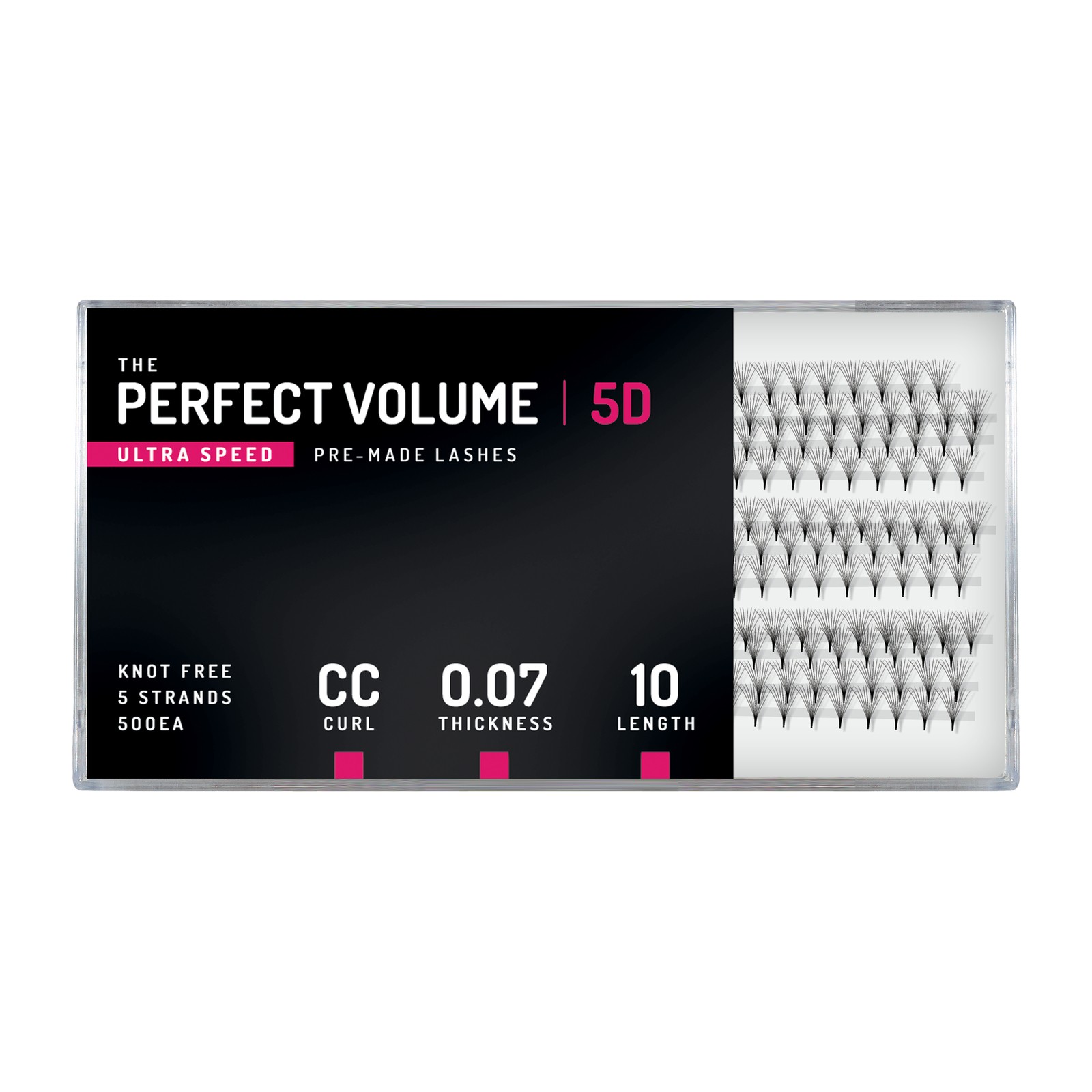 Volume Parfait Ultra Vitesse -  500 buchețele préfabriquées 5D -  10 mm, CC, 0,07 mm