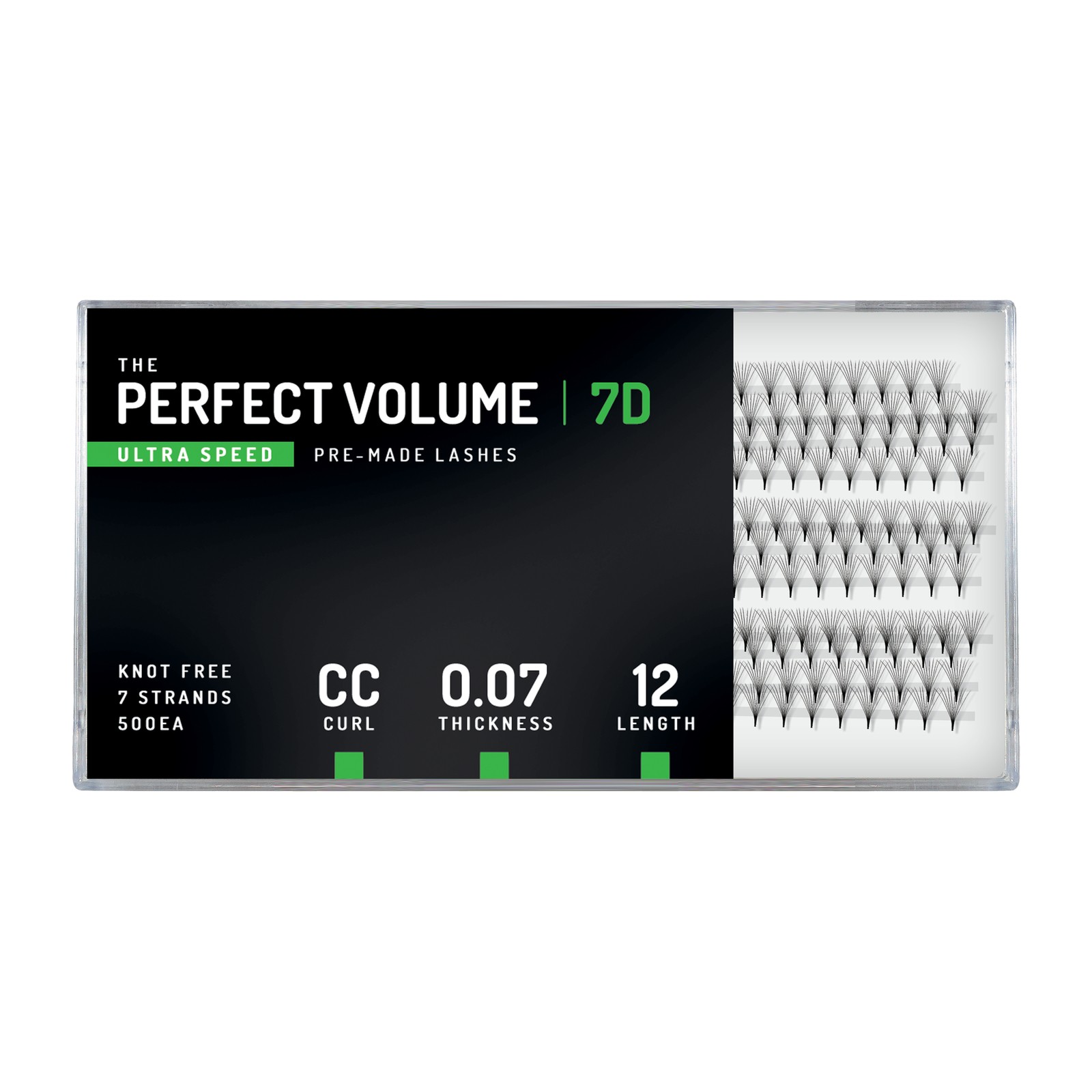 Volume Parfait Ultra Vitesse -  500 buchețele préfabriquées 7D -  12 mm, CC, 0,07 mm